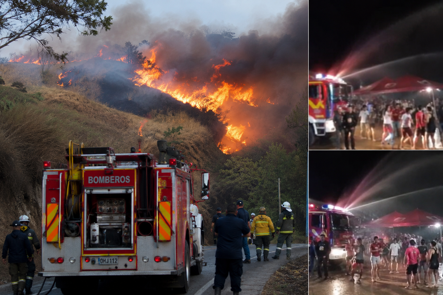 Tolima arde mientras un carro de bomberos era usado en una fiesta: la polémica que indigna en Colombia